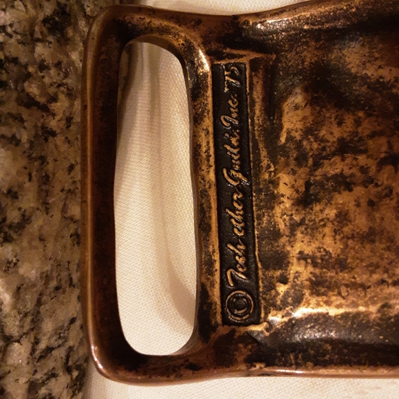 VTG. TE EXPRESS SOLID BRASS RAILROAD BELT BUCKLE - Picture 7 of 16